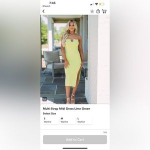 Lime green Midi dress